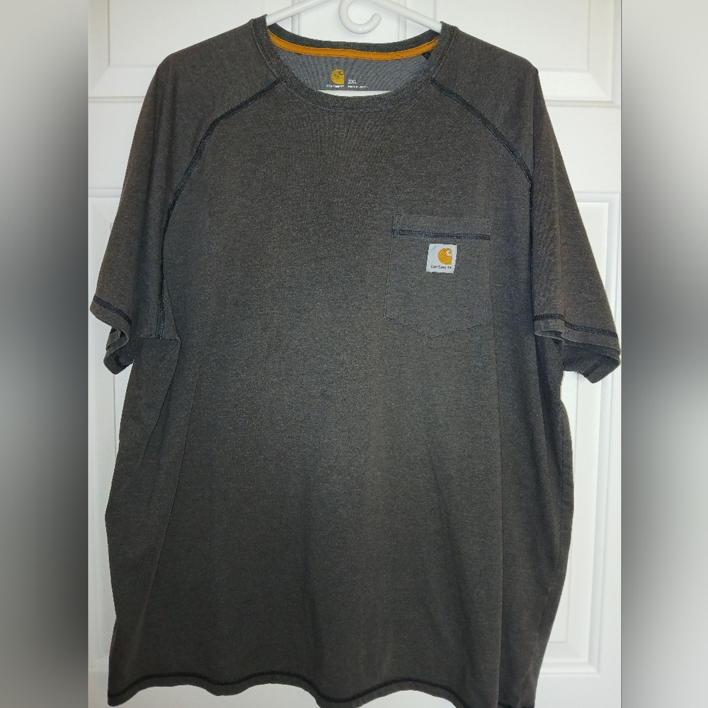 Carhartt Gray Short Sleeve Tee Classic Crew Neck Mens Sz 2XL Relaxed Fit